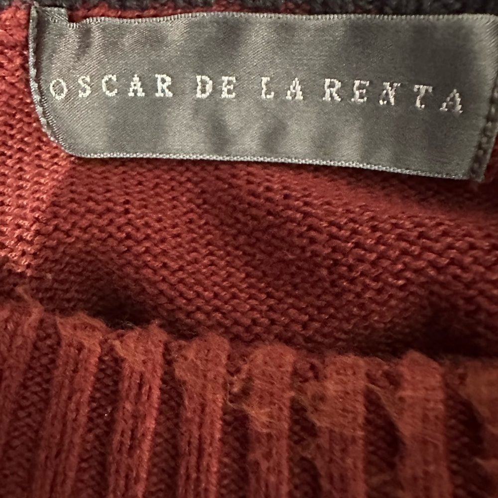 Oscar de la Renta Men’s Colorblock Knit Sweater Pullover | XL - Picture 4 of 4